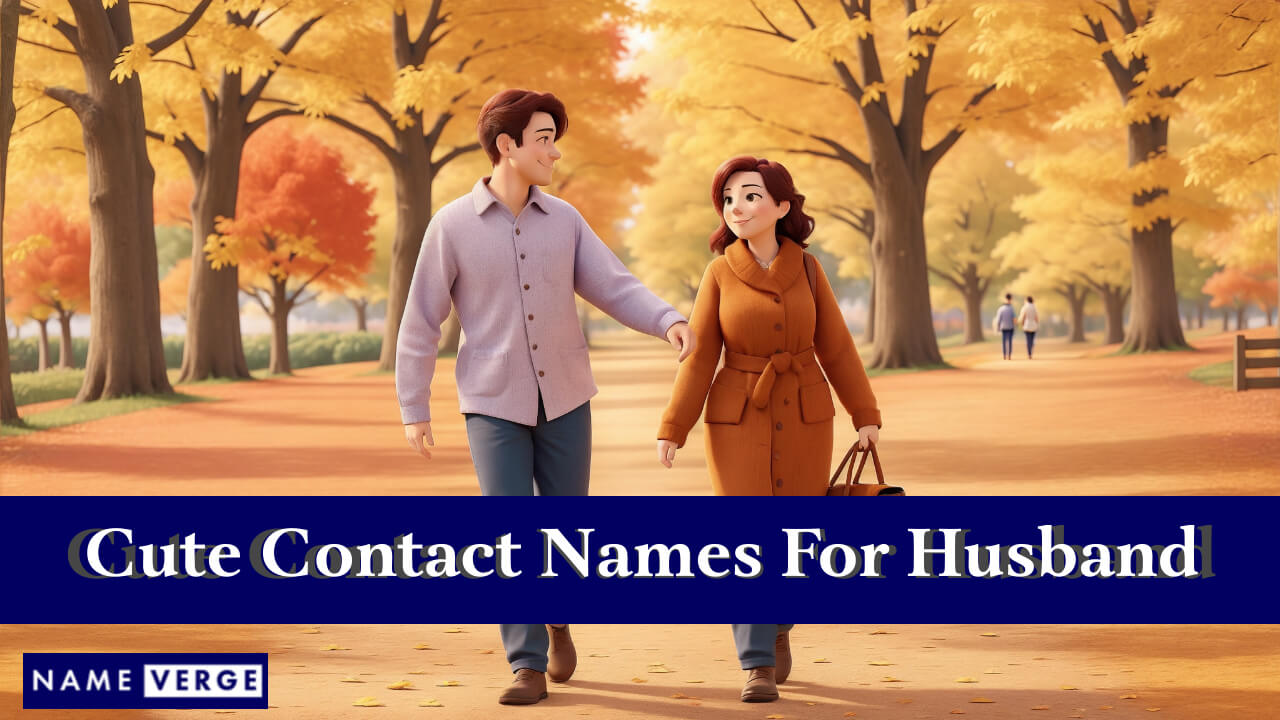 Cute Contact Names For Husband