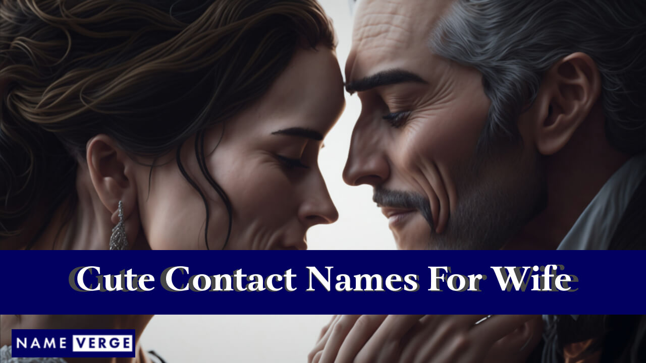 Cute Contact Names For Wife