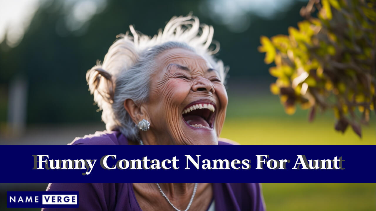 Funny Contact Names For Aunt